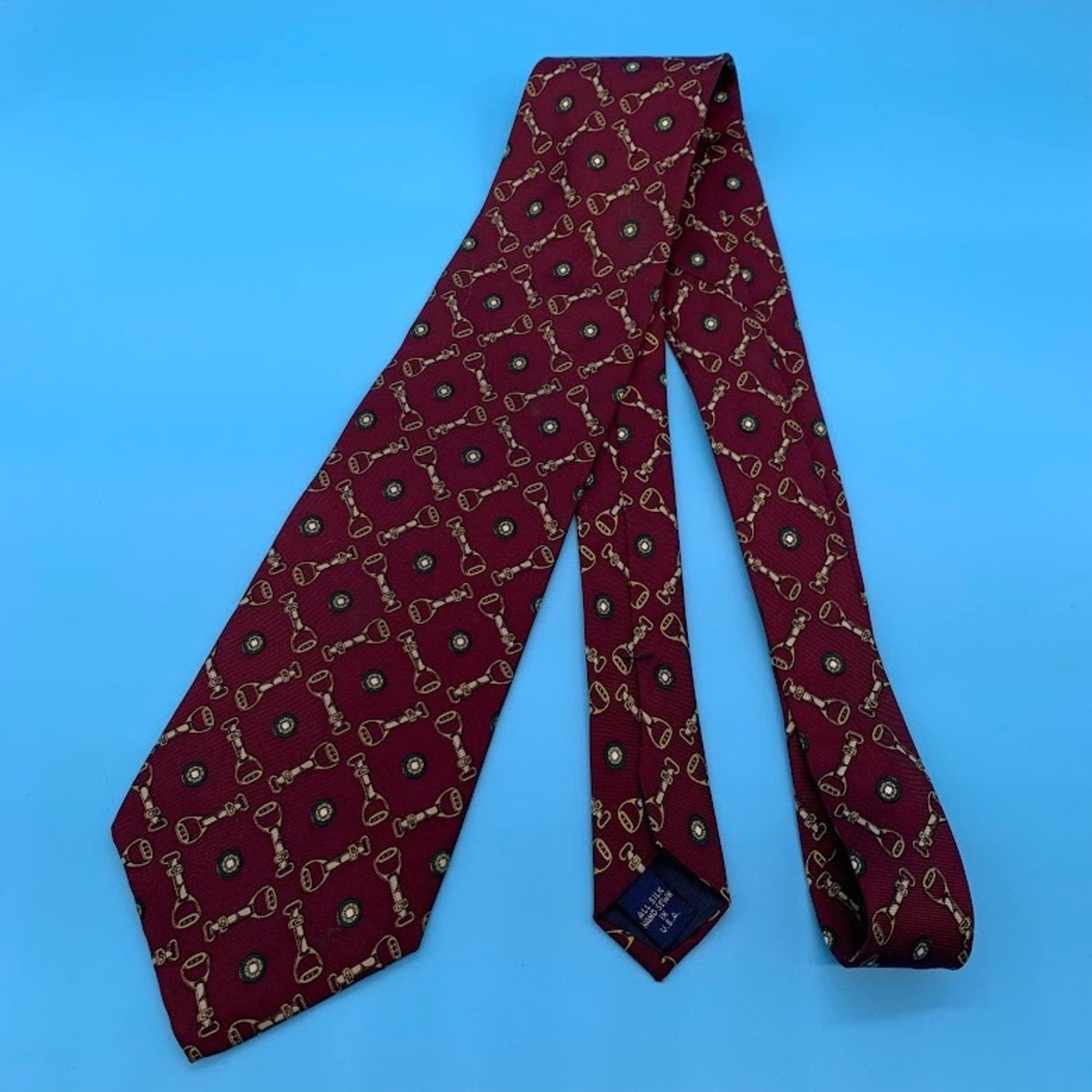 Marc Jeffries Equestrian Horse Bit Pattern All Silk Men's Classic Neck Tie